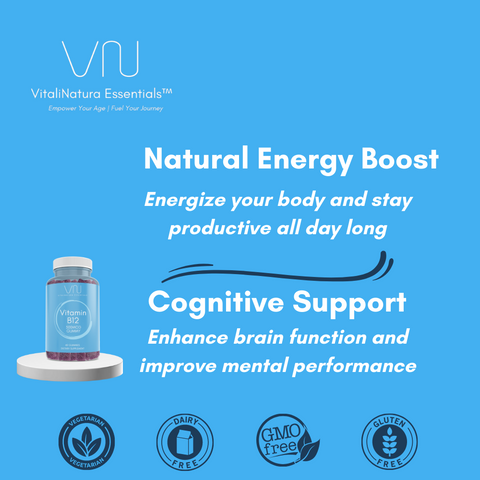 Vitamin B12 Gummy Supplements Natural Energy Boost and Cognitive Support