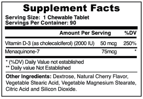 Vitamin D3 with K2 Ingredients