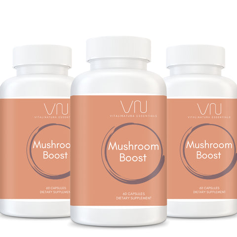 Mushroom Boost Supplements Bottles